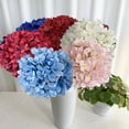 thumbnail image 6 of BESEW7 Artificial Hydrangea Flowers Bouquet Fake Hydrangeas Floral Arrangement for Wedding Party Living Room Table Centerpiece Decor Royal Blue, 6 of 7