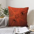 thumbnail image 4 of KLL Spider Web Decorative Throw Pillow Covers Velvet Soft for Couch Sofa Bedroom Living Room Outdoor (No pillow core)- 20"x20", 4 of 5