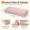 thumbnail image 5 of ROFIEJOX Rectangular Yoga Bolster Pillow, 25" x 12" x 5" Restorative Yoga Cushion with Removable Machine-Washable Velvet Cover and Carry Handle, Pink, 5 of 7