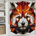 thumbnail image 6 of Orinice Geometric Style Bathroom Decor Set with Hooks, Colorful Luxurious Graphic Print Polyester Fabric Shower Curtain Set, Chic Modern Design 69x72, 6 of 7