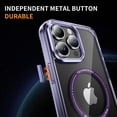 thumbnail image 4 of Dteck for iPhone 16 Pro Case, Compatible with MagSafe, Anti-Yellowing Military-Grade Protection Shockproof Slim Magnetic Phone Sleeve for iPhone 16 Pro,Purple, 4 of 7