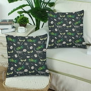MKHERT Dinosaur Fossil Bones And Scary Eyes Throw Pillowcase Pillow Cover Cushion Couver 18x18 inch, Set of 2