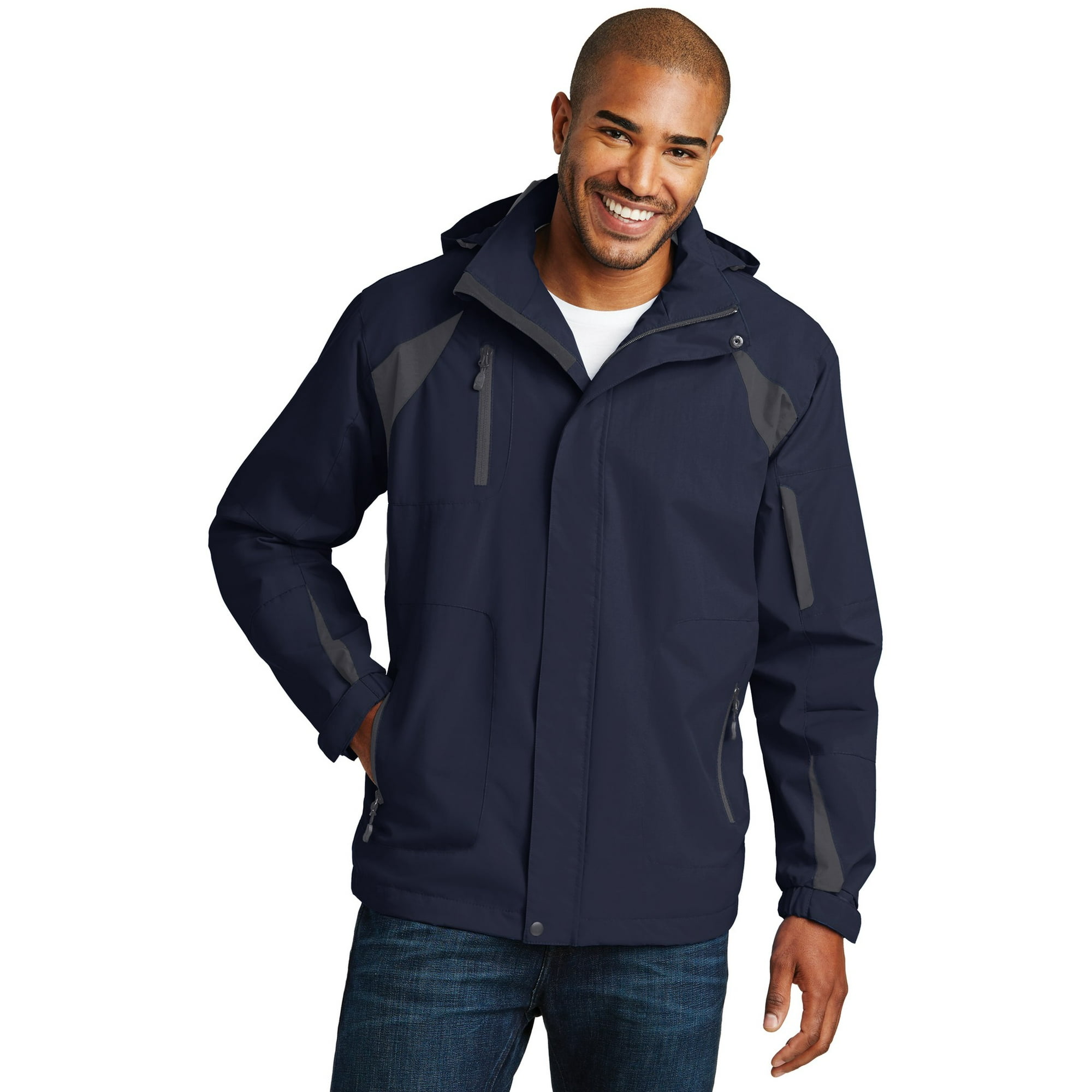 Port Authority All Season Ii Jacket. J304 Xl True Navy Iron Grey Walmart