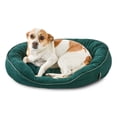 thumbnail image 2 of Vibrant Life Small Oval Corduroy Cuddler Pet Bed, Green, 22" x 15", 2 of 5