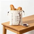 thumbnail image 3 of Beeswax Linen Bread Bag, Reusable Storage Container With Zip Closure, for Sourdough Loaves, White, 3 of 5