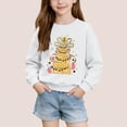 thumbnail image 1 of Cowsor Chandails en Molleton pour Filles Enfants Mignon Graphique Col Rond Chandail Tops Xmas Manches Longues Chemises de Vacances, 1 of 6