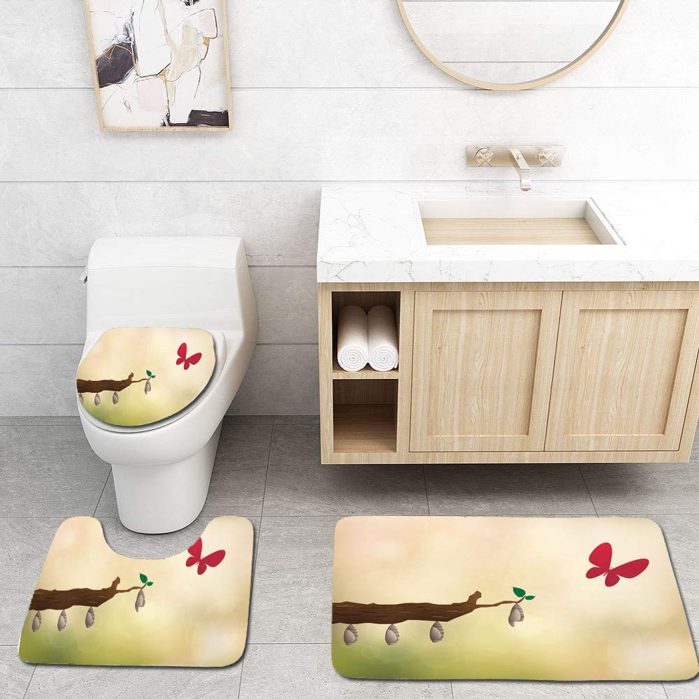 Gohao Ideas Individuality4 3 Piece Bathroom Rugs Set Bath Rug Contour Mat And Toilet Lid Cover Walmart Com Walmart Com