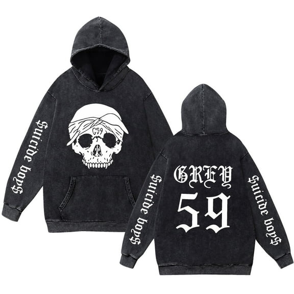 TPUABR Suicideboys washed vintage hoodie rapper hip hop street rock hoodie