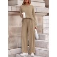 thumbnail image 5 of Matching Pajamas for Couples Fall Fashion Must Have Women Pajama Sets V Neck Cozy Women's Sleepwear Long Sleeve Shirts Womens Pjs Sets Khaki, 5 of 9