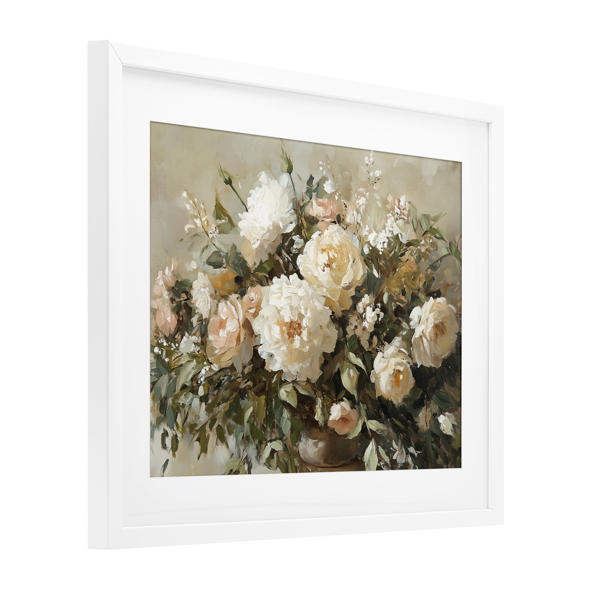 Stupell Industries Secret Garden Arrangement White Framed Print Under Glass, design by Heidi Kuntz