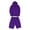 Purple, variant on Clothing A Shirts,Clothing 2025 Men's Suits Mens Fashion Casual Color Matching Two Piece Hooded Pocket Lace Up Pullover Sweater Pants Set