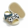 thumbnail image 5 of Xfvqtps Infant Girls Sandals Bowknot Polka Dots Buckle Open Toe Non Slip Soft Sole Rubber Prewalker Toddler Shoes Baby Girls Cute Fashion Rhinestones Weave Hollow Out Sandals White, 5 of 9