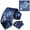 Floral Blue, variant on Neckties for Men Classic Handkerchief Ties Formal Business Tie with Pocket Square Set Wedding Party
