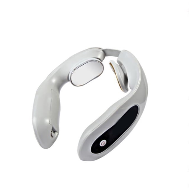 (Modelo de batería gris espacial (2 baterías AA)) Masajeador cervical portátil Instrumento vertebral cervical de hombro