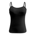 thumbnail image 5 of SHENGYUAN Women Sports Bra Plus Size Ladies' Rims Strap Vest With Chest Pad and Small Inner Tube Top Black,XL, 5 of 5