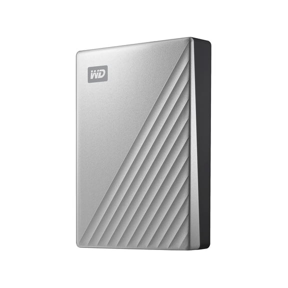 WD 4TB Silver My Passport Ultra Portable Storage External Hard Drive USB-C for PC/Windows (WDBFTM0040BSL-WESN)