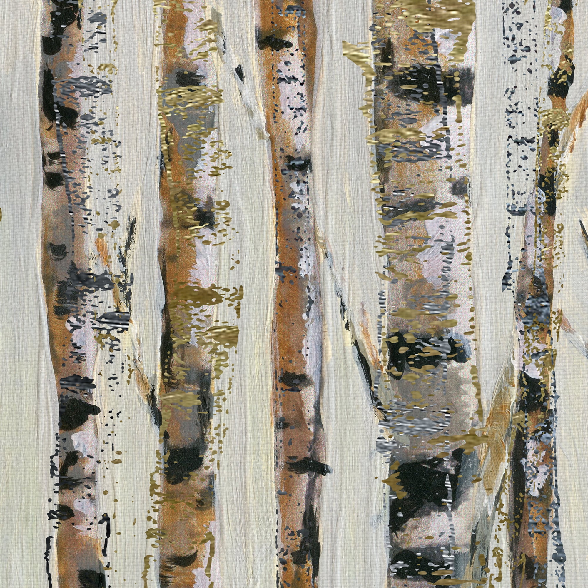 Birch Bling by Katrina Craven Wrapped Canvas Painting Art Print