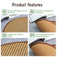 thumbnail image 6 of COFEST Botanical Rattan Mat Woven Fine Cushion And Pet Mat,Cool Cushions,Pet Cushions,Classic Vintage Style Pattern,Office Cushion Brown 15 8 In, 6 of 9