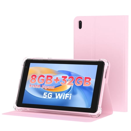 7 inch Android OS Tablet, tablet' with Case, 8GB RAM (3GB+5GB Extended) & 32GB ROM, 3000mAh Battery, Dual Camera, 2.4G/5G WiFi 6 tab - Portable Mini Tablet for Work, Study