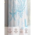 thumbnail image 3 of Aqua Coastal Sheer Curtains for Living Room Bedroom Nautical Summer Beach Starfish Coral Sheer Curtains 72 Inch Long 2 Panels Set Light Filtering Curtain Window Treatments Drapes for Dining Room, 3 of 6