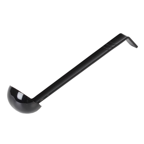 Excellante 13" 1 oz one piece polycarbonate ladle, black color, comes in each