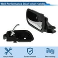 thumbnail image 5 of Front Passenger Side Interior Door Handle for Honda Accord 2003-2007 Inside Door Handle Black Chrome 1 Pc, 5 of 6