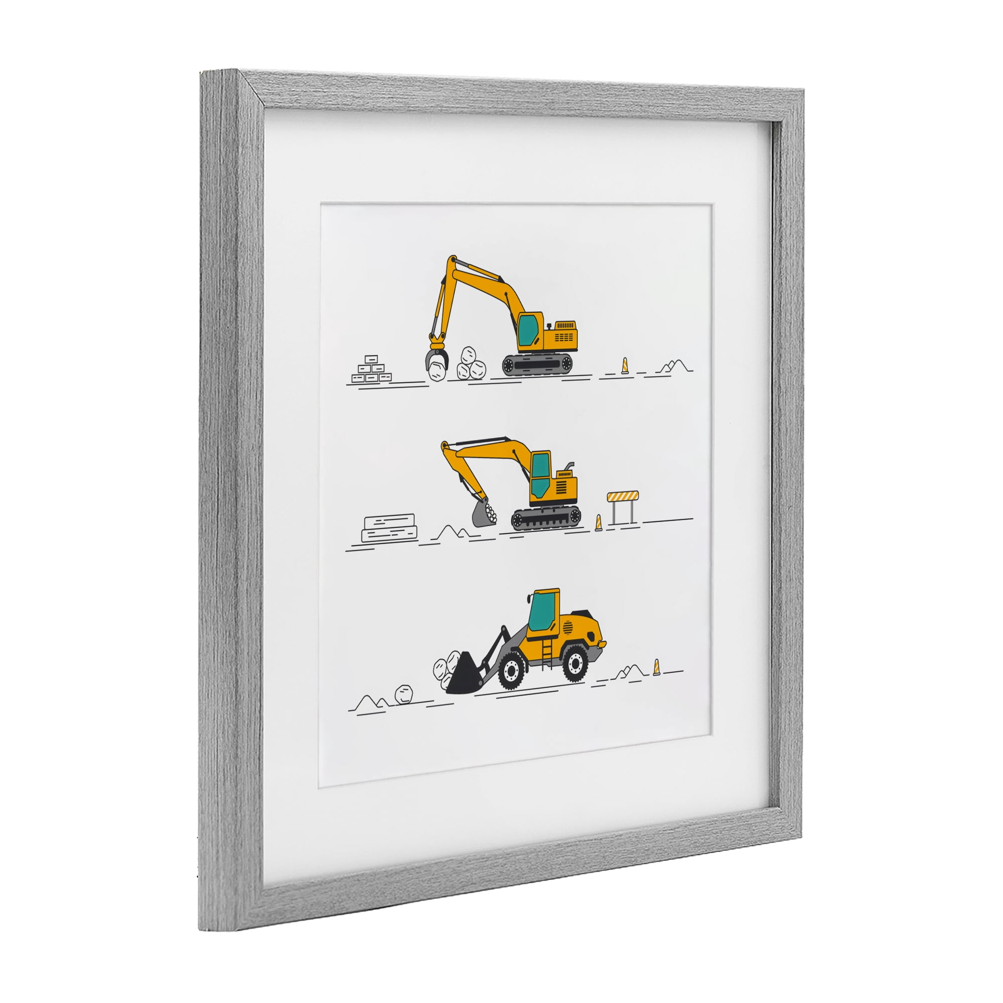 Stupell Industries Construction Digs Machine Gray Framed Print Under Glass, design by Creative Studio