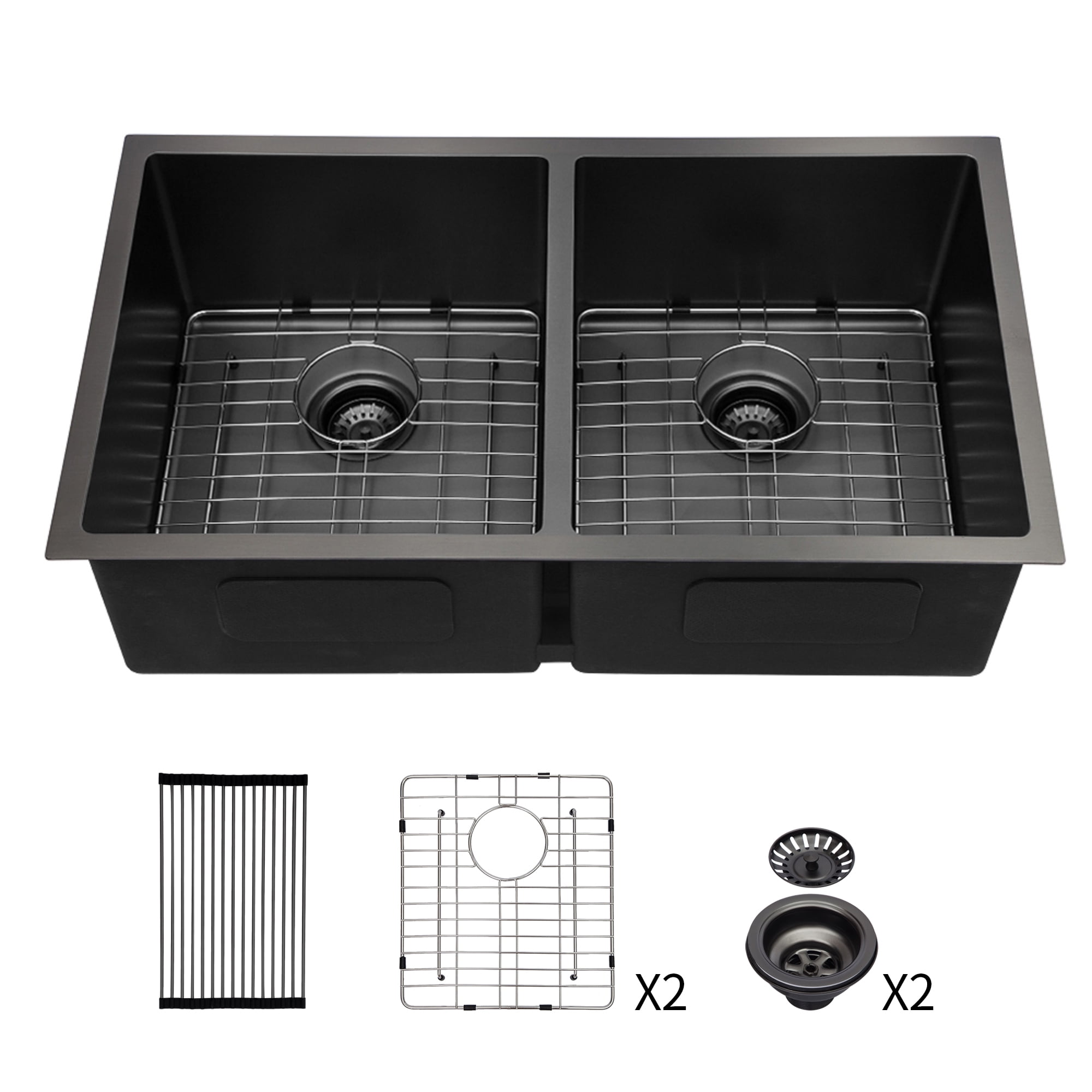 Double Bowl Undermount Sink, 33