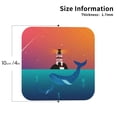 thumbnail image 3 of Balery 4 Pcs Lighthouse And Whaleleather Coasters Set, Drink Table Cup Coasters For Living Room Kitchen Coffee Decor, 3 of 9