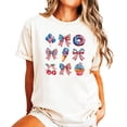 thumbnail image 2 of 4th of July Shirt for Women Patriotic Bows Sweets Family Matching Reunion Tee for Girls Natural Shirt Medium, 2 of 7