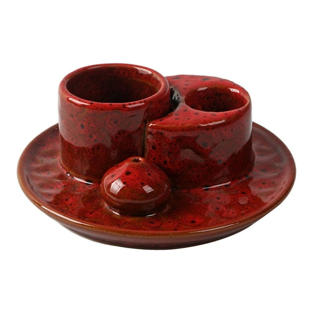 Siruishop Brûleur d'Encens Cadeau d'Anniversaire Porte-Bâtons pour SPA Armoire Bureau Rouge