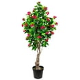 thumbnail image 2 of Northlight Potted Artificial Bougainvillea Tree - 74.5" - Pink, 2 of 8