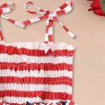 thumbnail image 5 of NOLDARES Infant Toddler Girl Summer Outfits Sleeveless Dress Romper Onesie One Piece Jumpsuit Bodysuit(Red,0-3 Months), 5 of 7