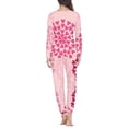thumbnail image 3 of Renewold Fall Pajamas Set for Women Booming Love Fireworks Print Sweatpants Long Sleeve Crew Neck Sweatpants Winter Holiday Home Life Shirts Size 4XL, 3 of 5