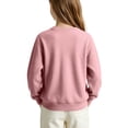 thumbnail image 6 of Lutiedan Boys Girls Knitted Sweaters Teen Crew Neck Long Sleeve Pullover Fall Winter Casual Uniform Sweaters Size 5-16,Pink, 6 of 7