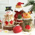 thumbnail image 2 of Bolsa de regalo de vacaciones para niños, 4 Uds., adornos navideños, ropa de muñeca 3D, bolsa de manzana bordada a máquina, 2 of 5