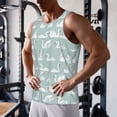 thumbnail image 5 of Fuzoiu White Swan Print Men's Workout Tank Tops,Sleeveless Gym Shirt Quick Dry,Fitness Bodybuilding T-Shirt,Muscle Athletic Workout Tee-3X-Large, 5 of 7