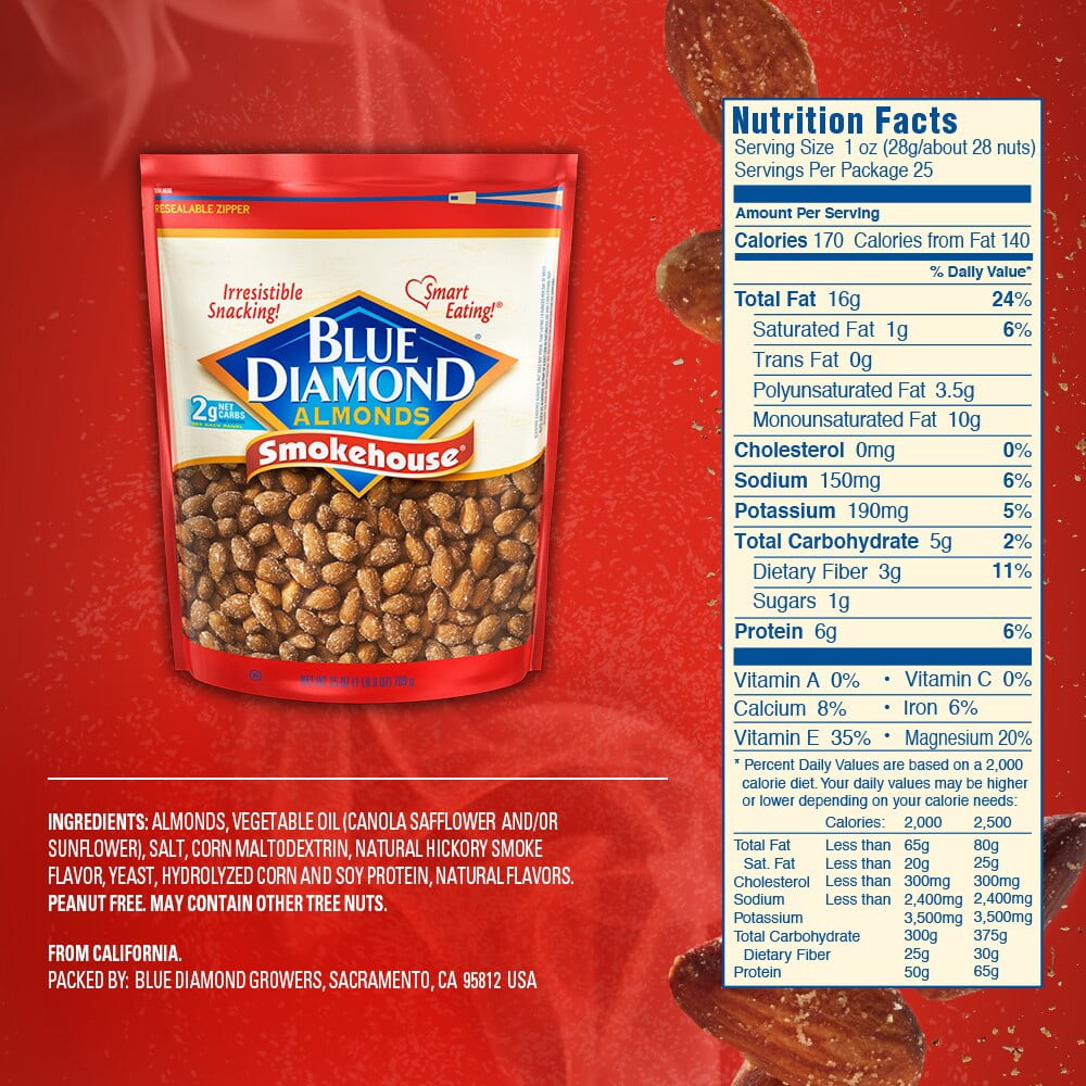 Blue Diamond Smokehouse Almonds 25 oz - 3 Pack