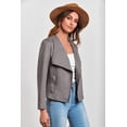 thumbnail image 3 of Campera PRETTYGARDEN 2025 de gamuza sintética corta gris Talle S, 3 of 9