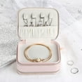 thumbnail image 6 of Double zipper Jewelry Box - Lady's birthday Gift, personalized jewelry Travel Box - Double zipper Jewelry Storage box, Mom's birthday gift 4.5*3.35*2in, 6 of 13