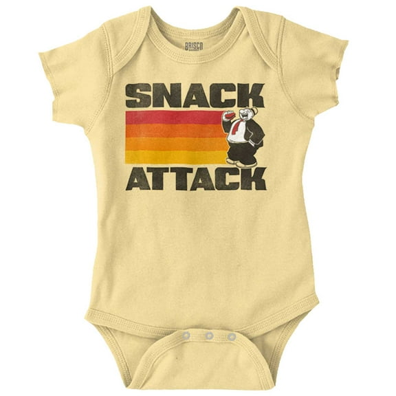 Popeye Wimpy Snack Attach Funny Retro Romper Boys or Girls Infant Baby Brisco Brands 12M