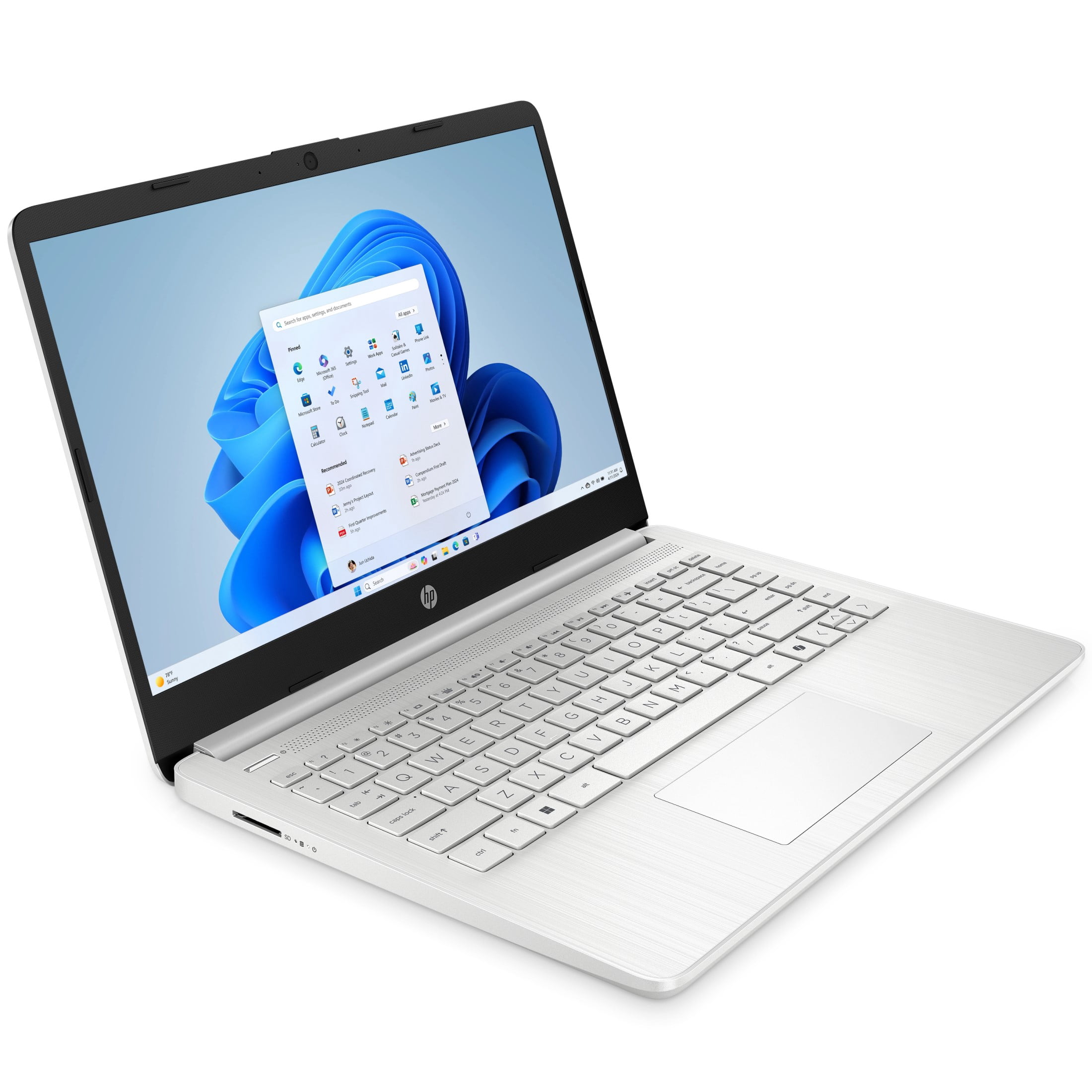 HP 14" Laptop, Intel N150, 4GB RAM, 128GB UFS, Windows 11 Home S, Silver