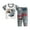 White, variant on Tiijoy Big Boy's Pajama Set Short Sleeve T Shirt and Pants Sleepwear Set, Sizes 8-9