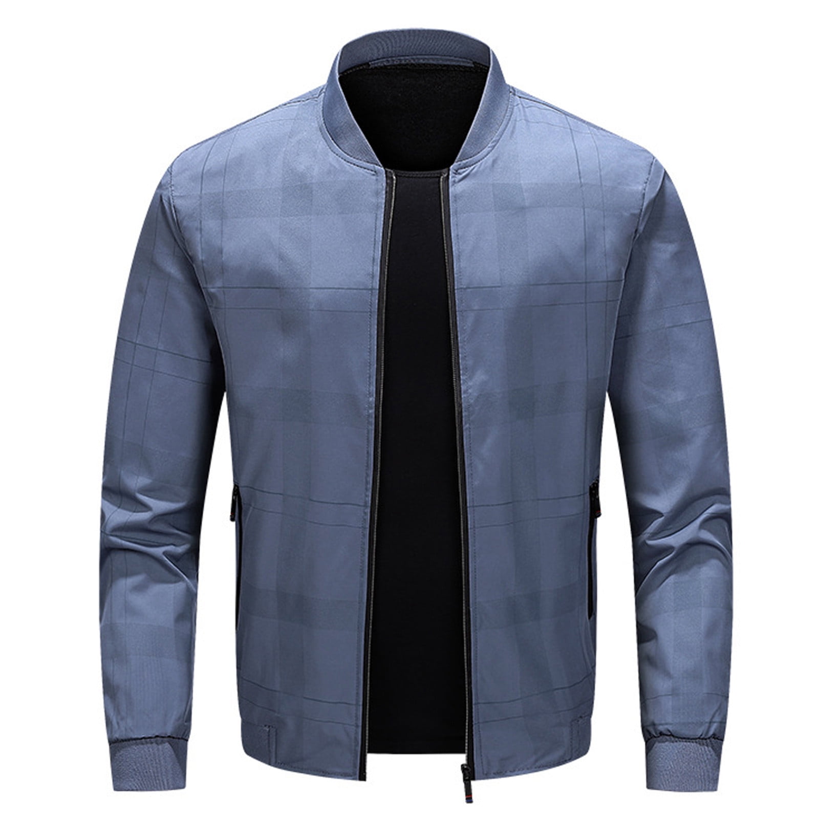 Pedort Men's Lightweight Cotton Jacket Outdoor Full Zip Army Coat B,L