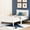 White, variant on Oak Wood Twin Platform Bed Frame, Integrated Headboard/Footboard, Good Weight Capacity / Works for Living Room, Effortless Setup