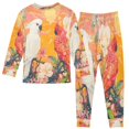 thumbnail image 2 of BZSMCE Unisex Pajama Set Snug-Fit Cotton Sleepwear Tropical Harmony Printed, 2 of 7