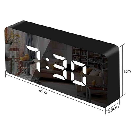 wall clocks vintage bathroom decor wall clocks for bedroom wall Digital Alarm Clocks LED Mirror Electronic Clock Snooze Mode Auto Adjust Brightn