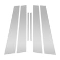 thumbnail image 1 of 6 Pzs Recorte de Ventana del Pilar de la Puerta del Automóvil Frontal Trasero Izquierdo Derecho para Toyota Crown 2009-2012 Sticker Antirrayaduras Cubierta de Pilares Tono Plateado Cromado, 1 of 6