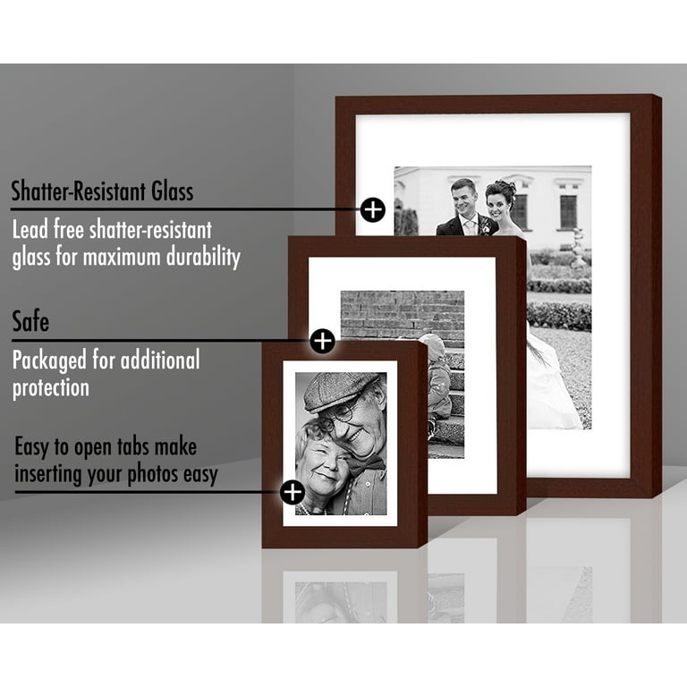 Americanflat 10-Piece Multi Pack Includes 8x10 5x7 and 4x6 Frames Gallery Set Black