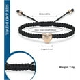 thumbnail image 2 of Heart Cremation Memorial Urn Bracelet for Ashes Stainless Steel / Braided Rope Adjustable Keepsake Bangle Cremation Memorial Ash Jewelry, 2 of 6